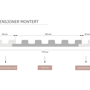 Spilepanel L0105 - Naturlig Eik - fra Deco Systems